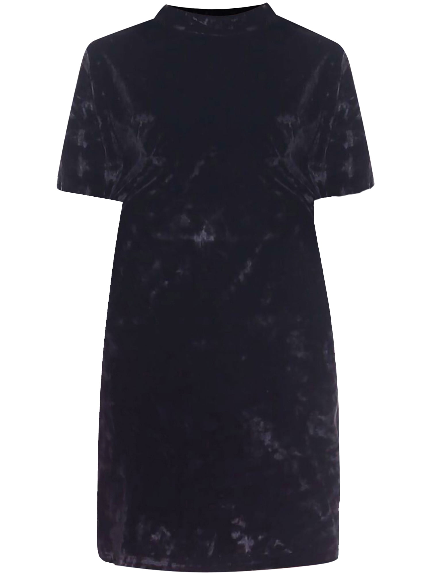 Black Velvet Short Sleeve Dress Size ...